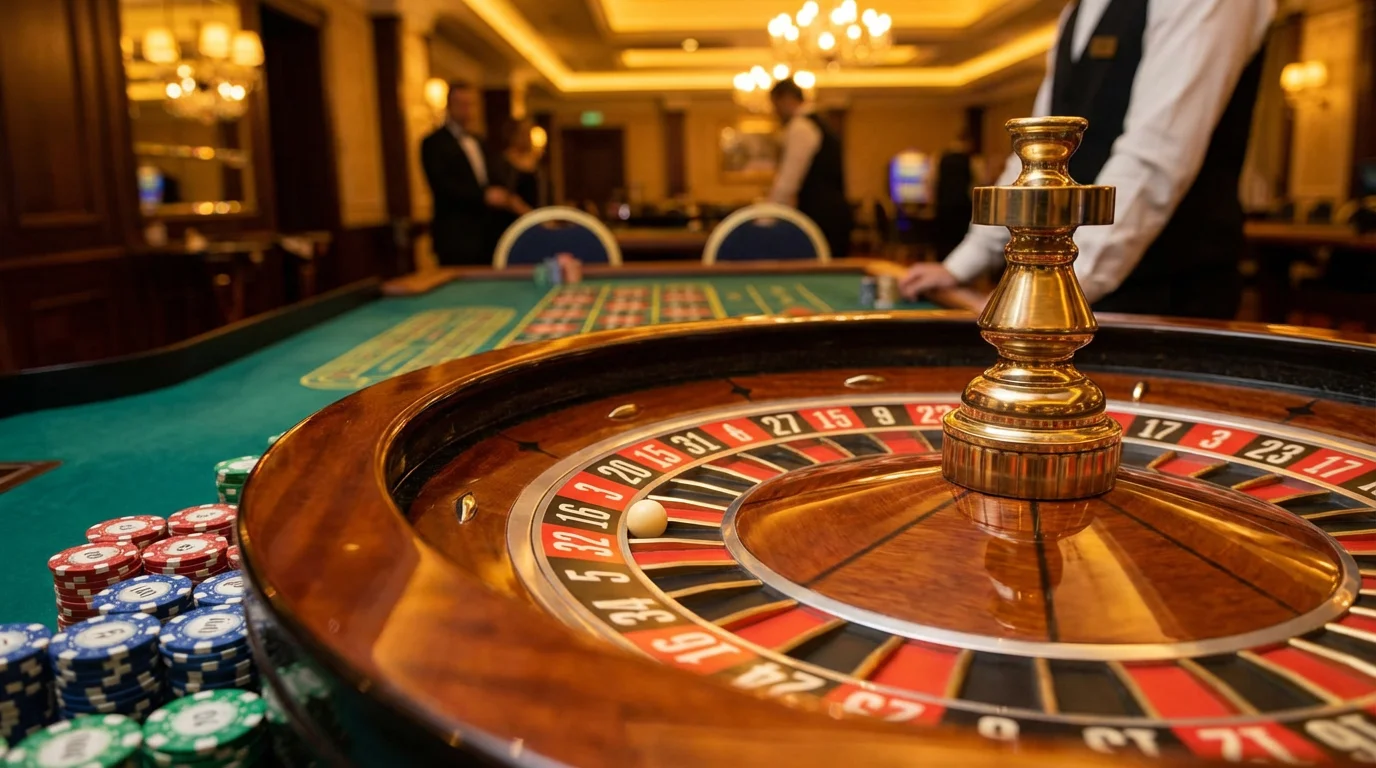 mesa de casino de frente